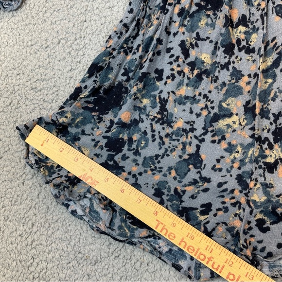 Free People  Romper Womens Small  All The Right Ruffles Raven Combo Button Back - Picture 13 of 16